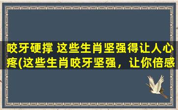 咬牙硬撑 这些生肖坚强得让人心疼(这些生肖咬牙坚强，让你倍感温暖)